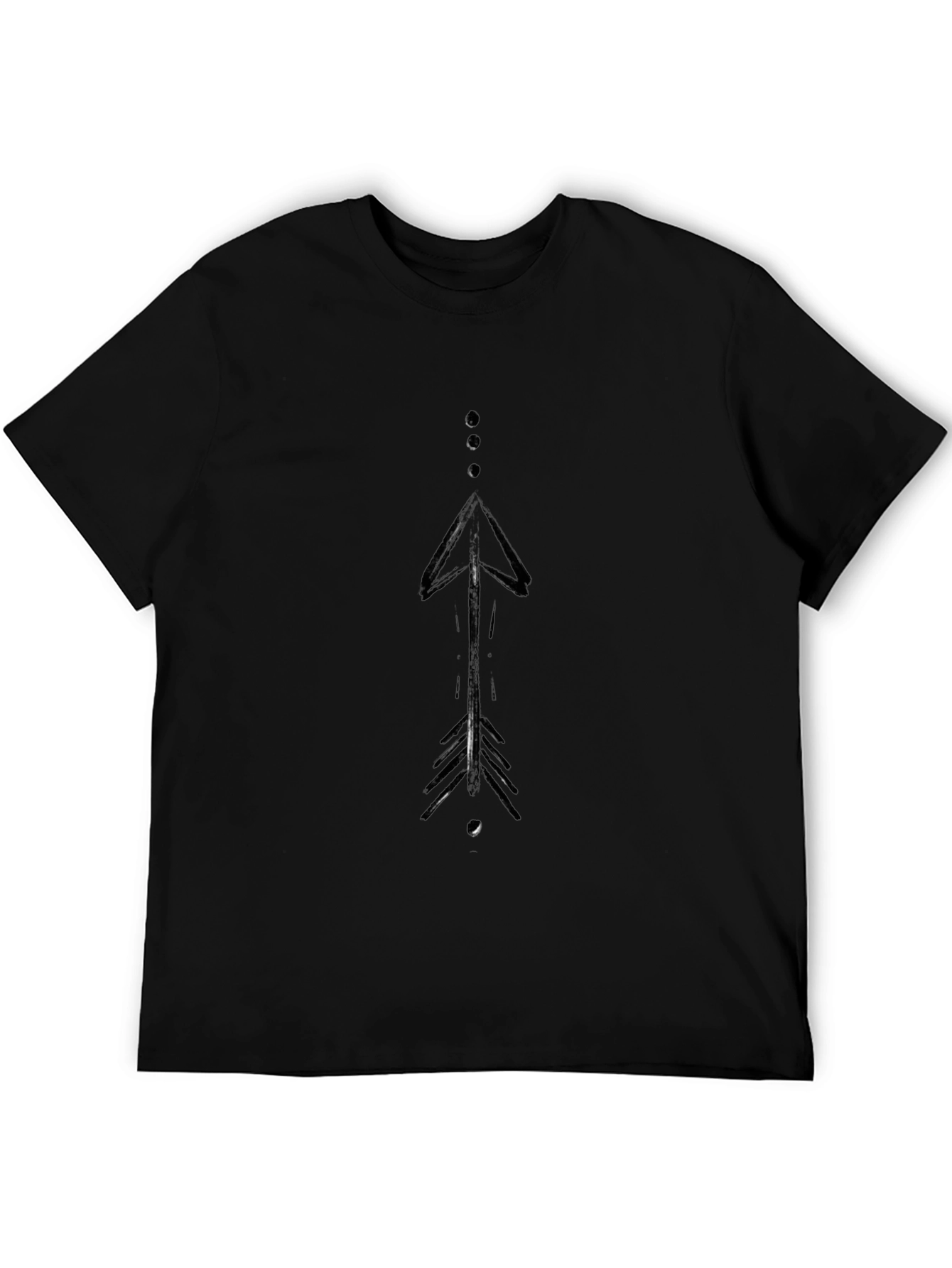 Modern Arrow Graphic Black T-Shirt