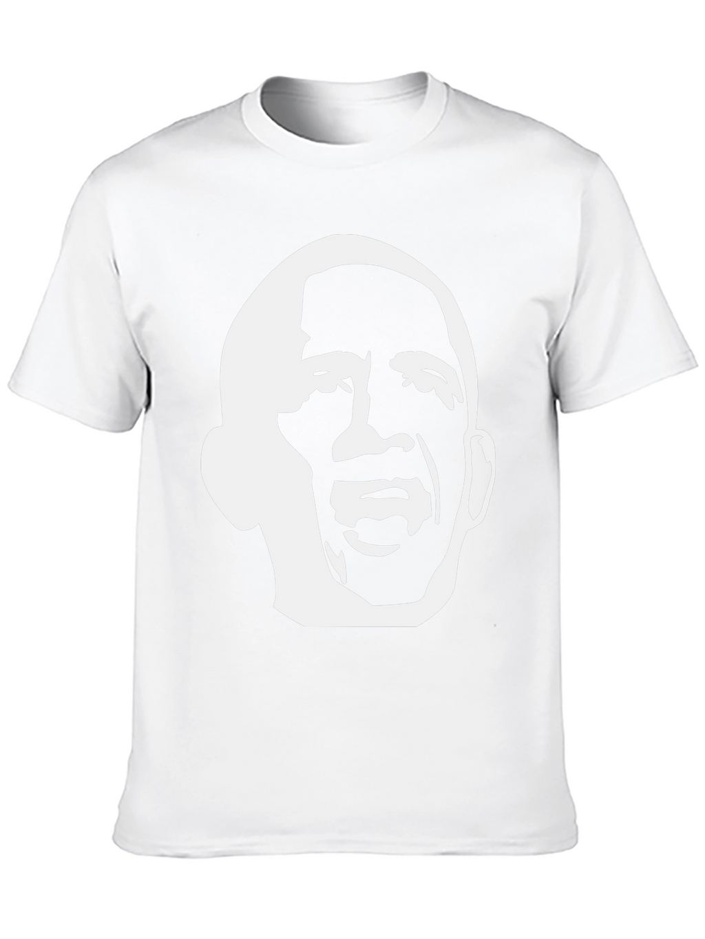 Bold Graphic Tee - White Silhouette on Black Cotton