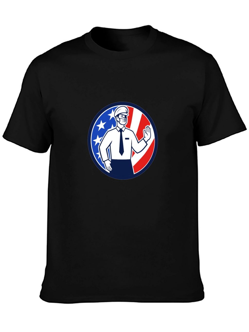 Patriotic Masked Worker Graphic Tee