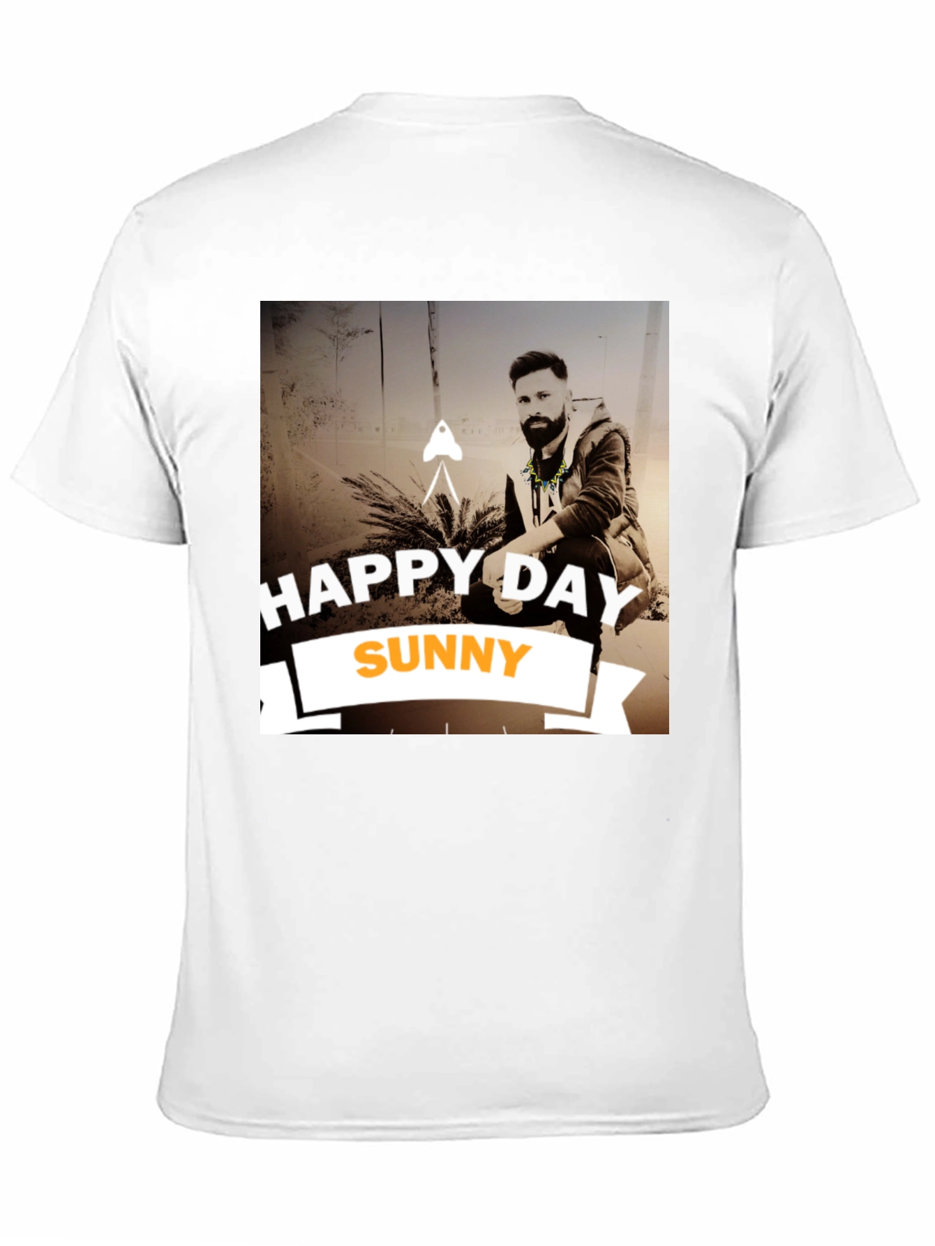 Happy Day Sunny Black Graphic T-Shirt
