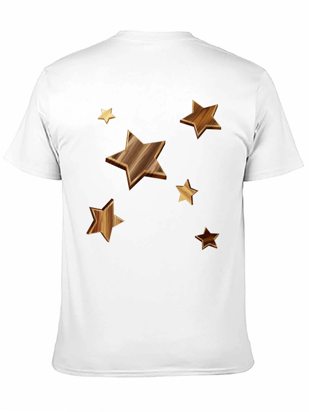 Starry Woodgrain Tee - Casual Cotton Comfort