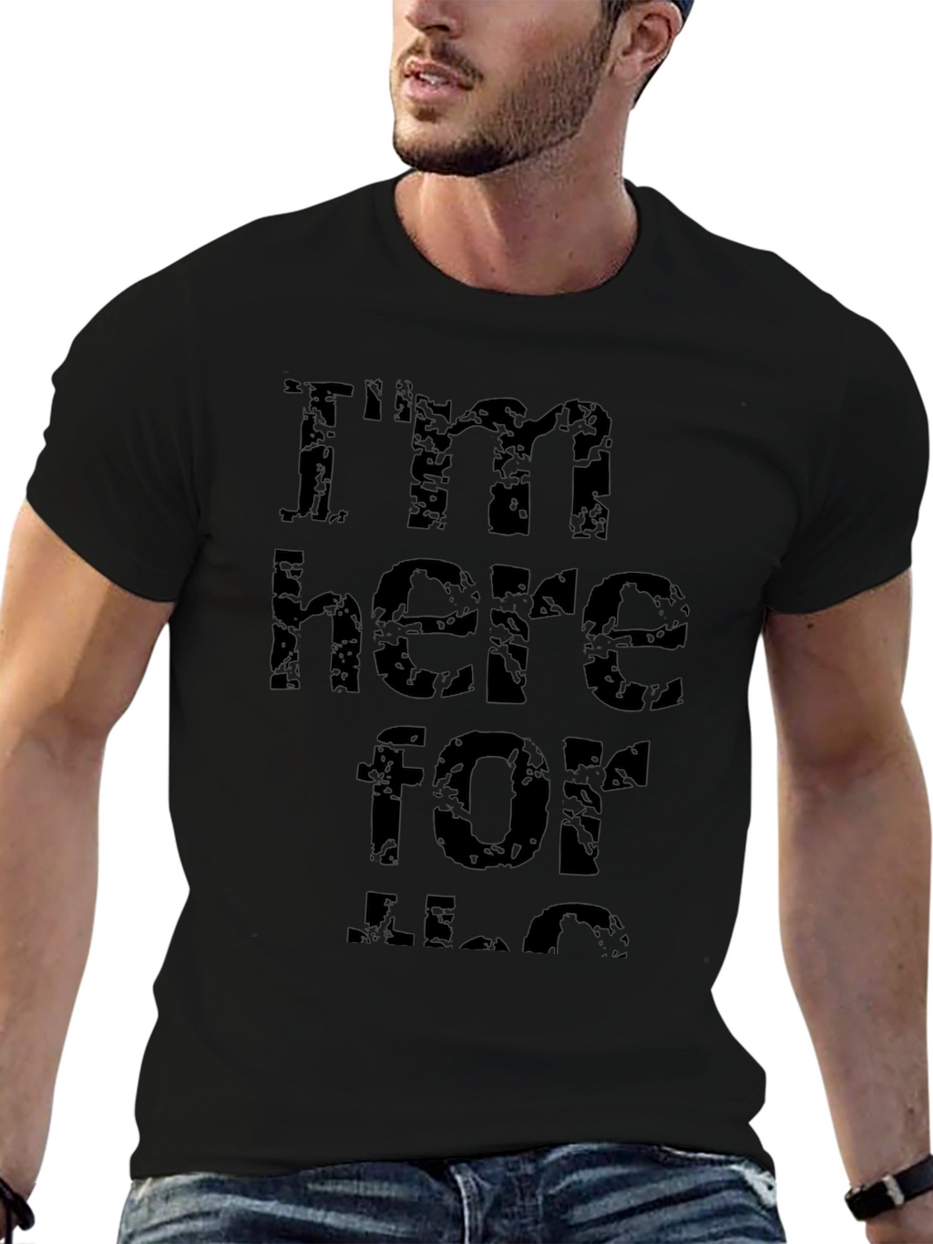 Im Here For KLC Black Graphic T-Shirt