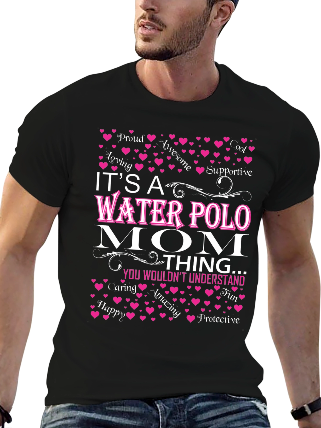 Water Polo Mom T-Shirt - Loving Awesome & Supportive