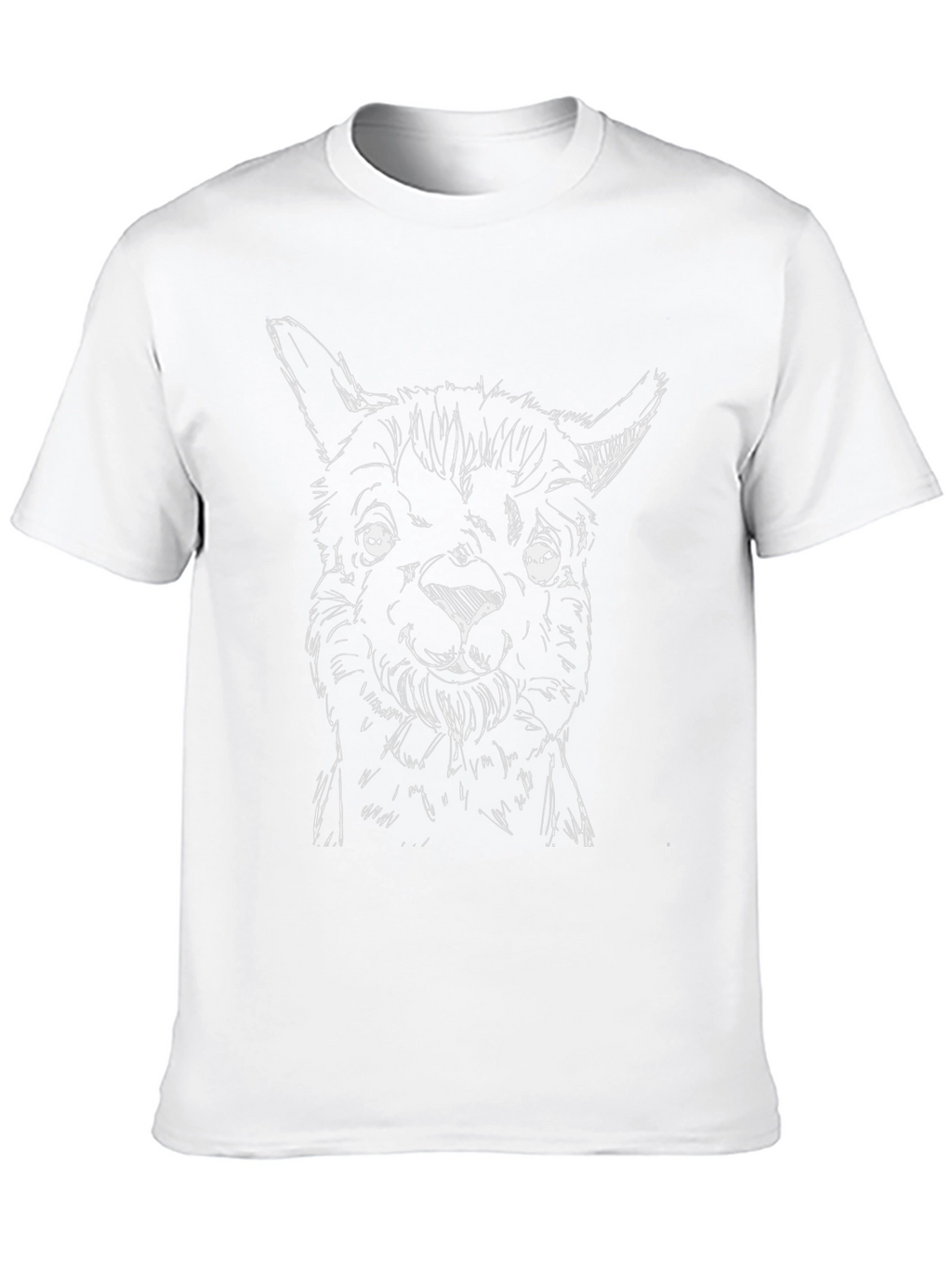 Sketch Alpaca Graphic T-Shirt - Black Cotton Tee