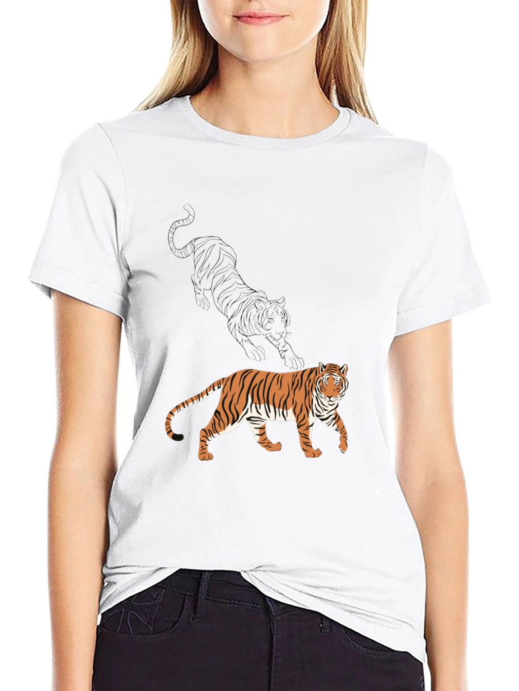 Tiger Graphic Black T-Shirt - Stylish Mens Tee