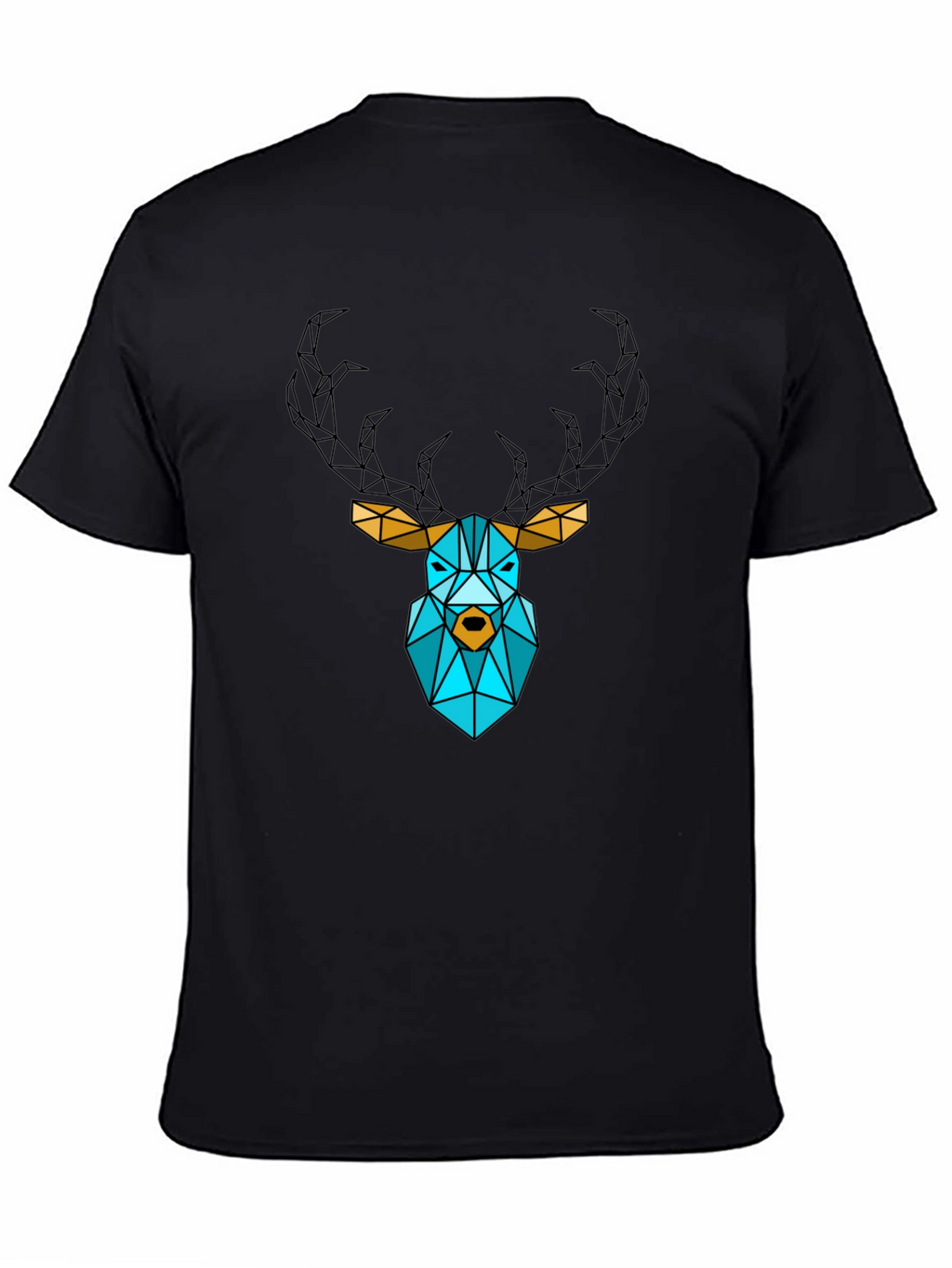 Geometric Deer Graphic T-Shirt - Modern Style
