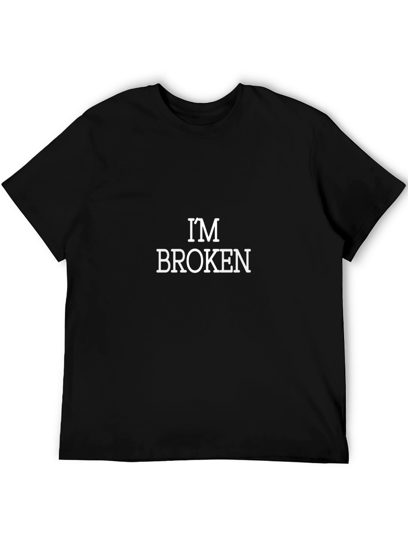 Im Broken Graphic Tee - Black Casual T-Shirt