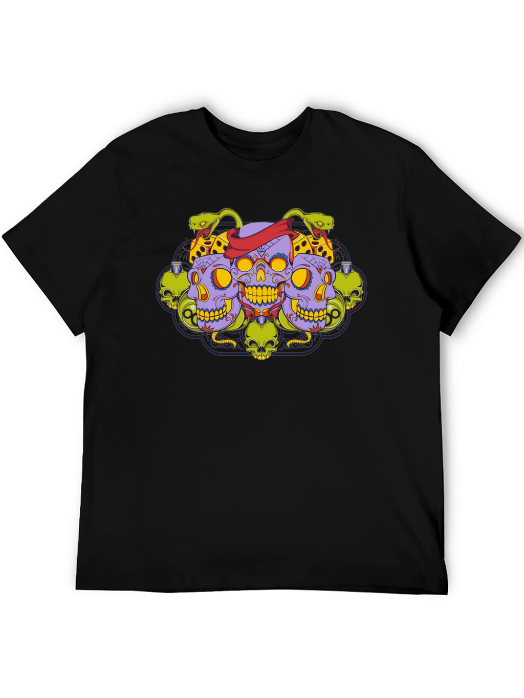 Skull & Serpent Graphic Tee - Edgy Style