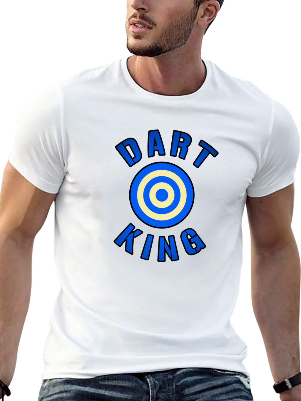 Dart King Graphic Tee - Black Casual T-Shirt