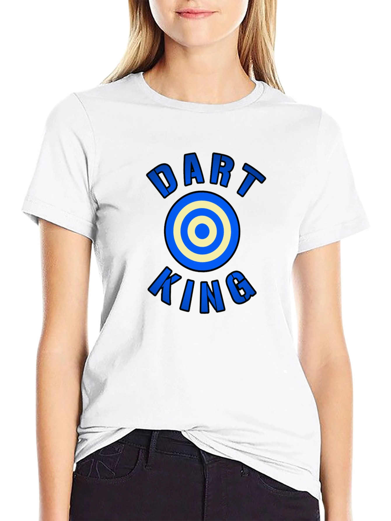 Dart King Graphic Tee - Black Casual T-Shirt