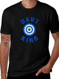 Dart King Graphic Tee - Black Casual T-Shirt