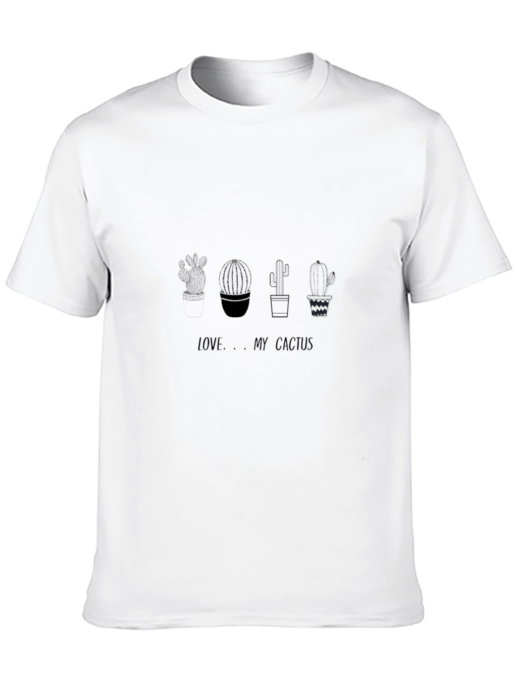 Love My Cactus Graphic Tee - Black Unisex T-Shirt