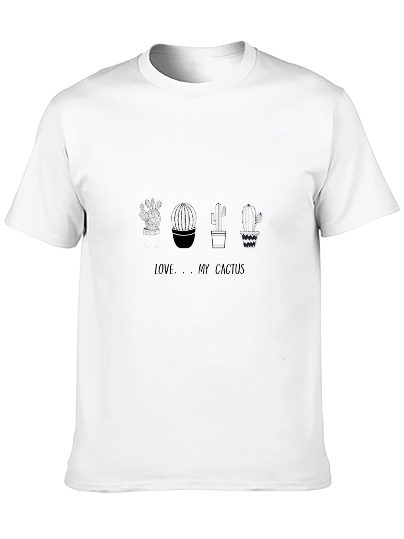 Love My Cactus Graphic Tee - Black Unisex T-Shirt