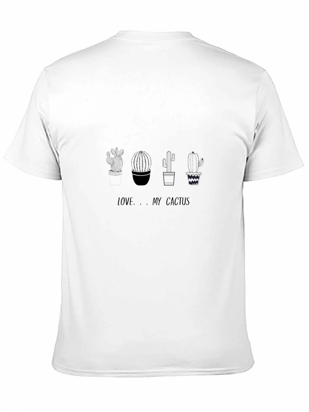 Love My Cactus Graphic Tee - Black Unisex T-Shirt