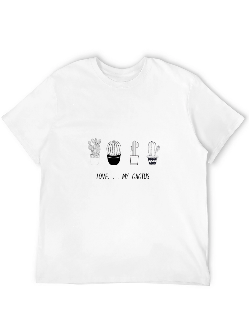 Love My Cactus Graphic Tee - Black Unisex T-Shirt