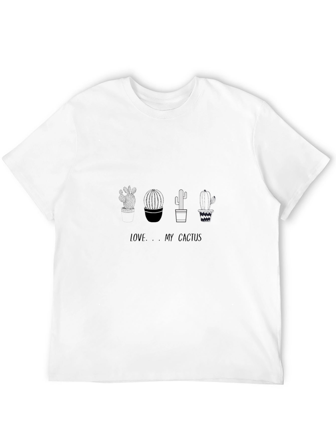 Love My Cactus Graphic Tee - Black Unisex T-Shirt