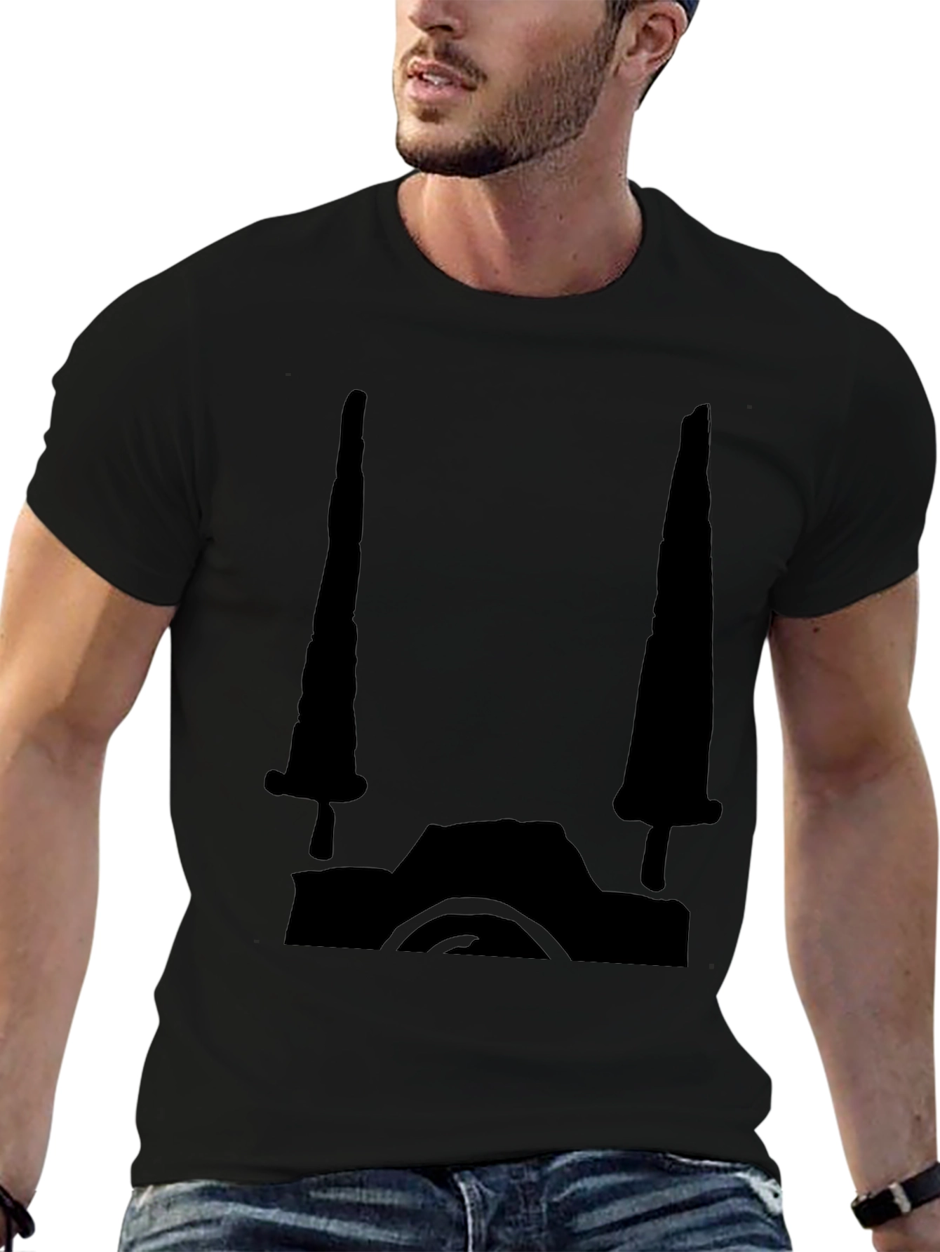 Black Graphic Tee - Camera Design