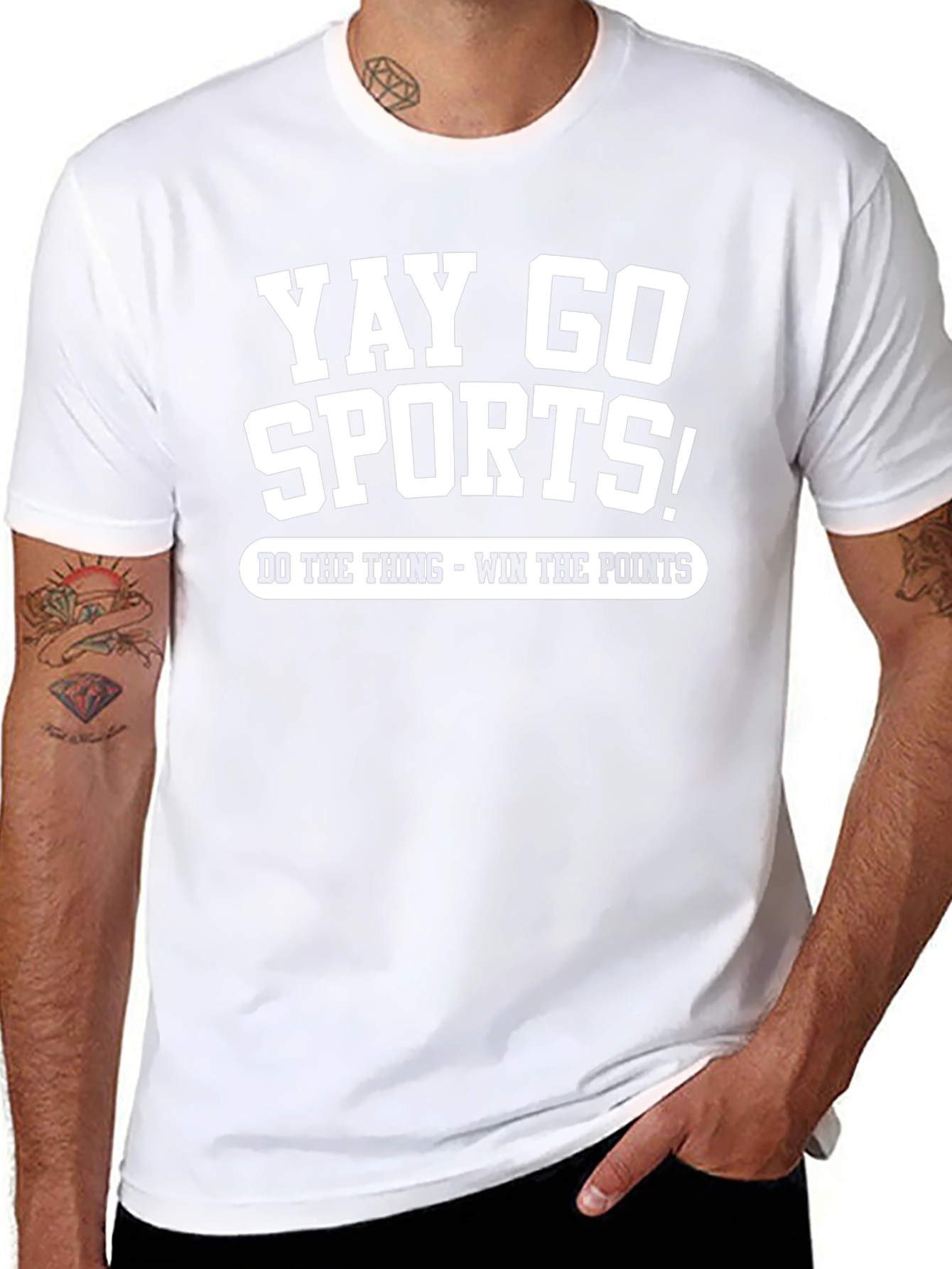 Yay Go Sports! Graphic T-Shirt - Funny Sports Fan Tee