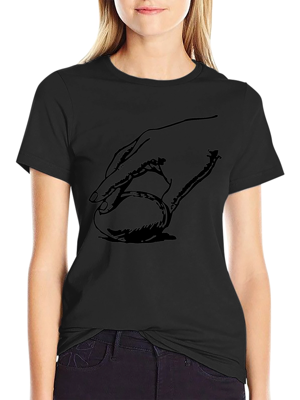 Hand on Ball Graphic T-Shirt - Modern Casual Wear