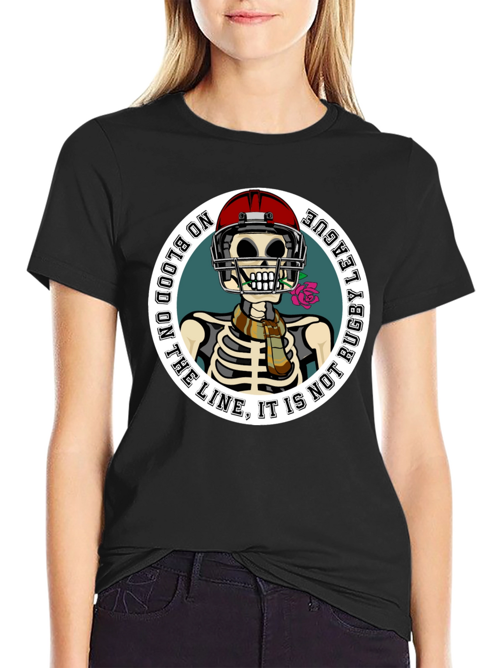 Rugby League Skeleton Graphic T-Shirt