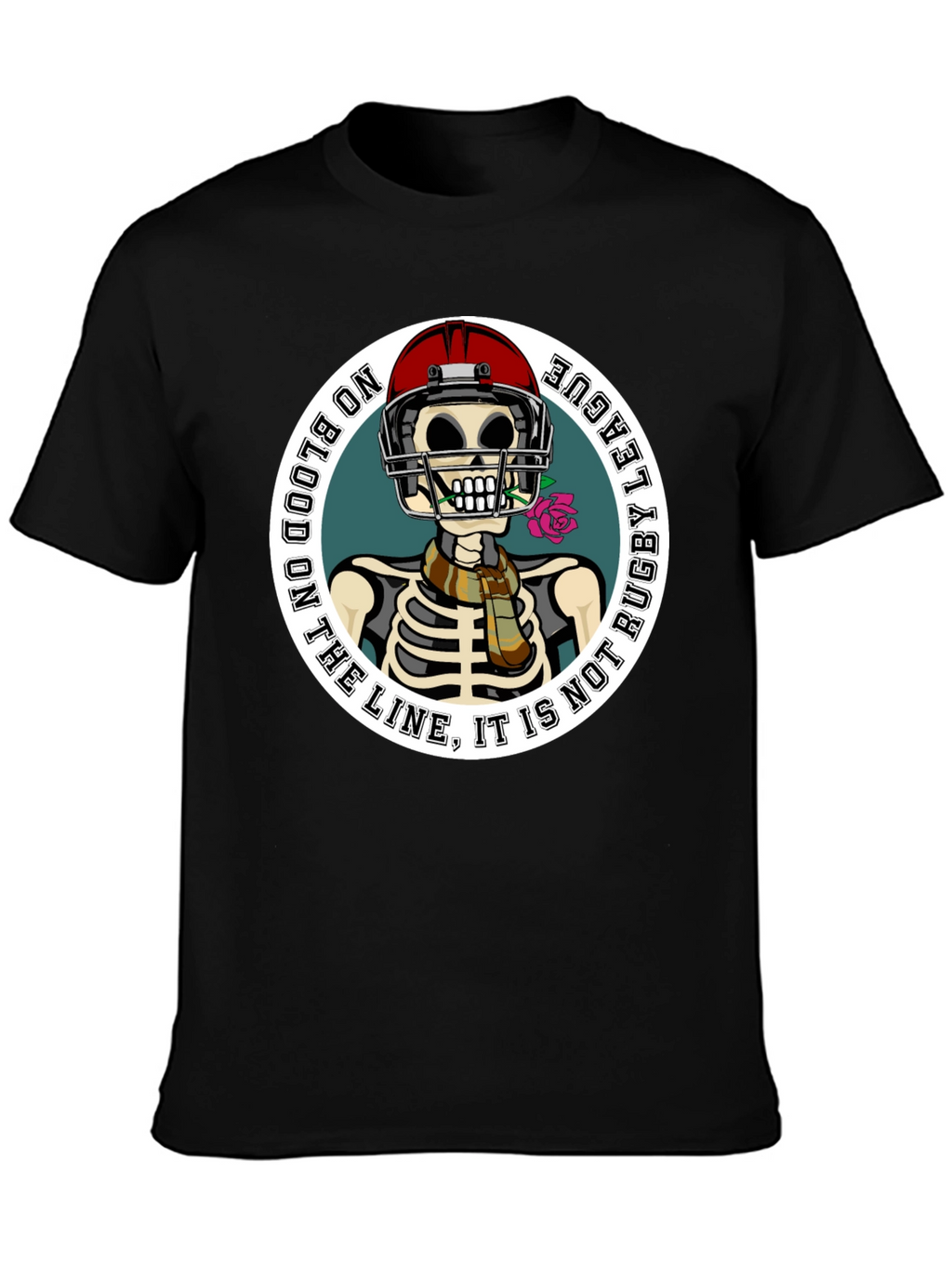 Rugby League Skeleton Graphic T-Shirt