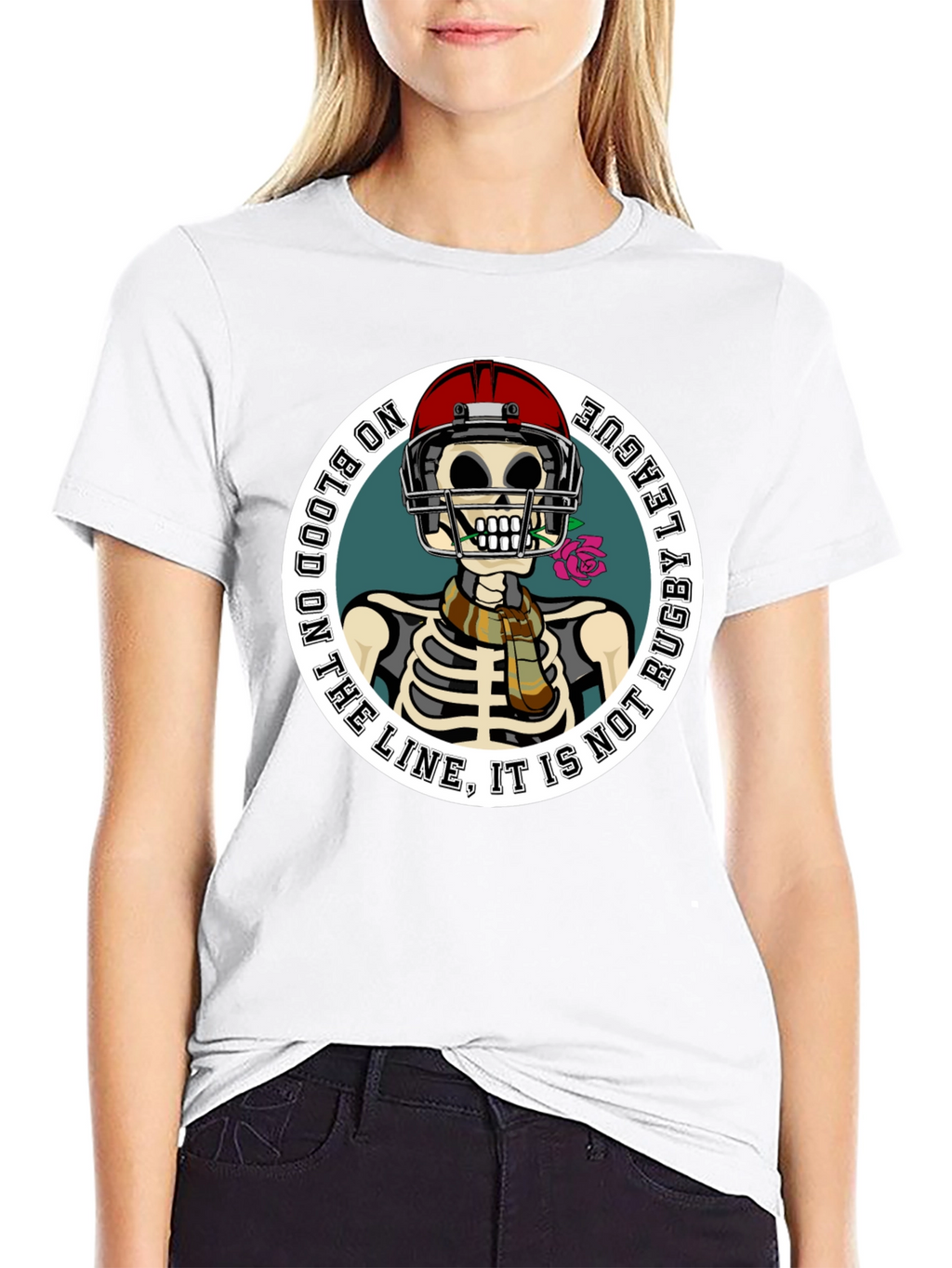 Rugby League Skeleton Graphic T-Shirt