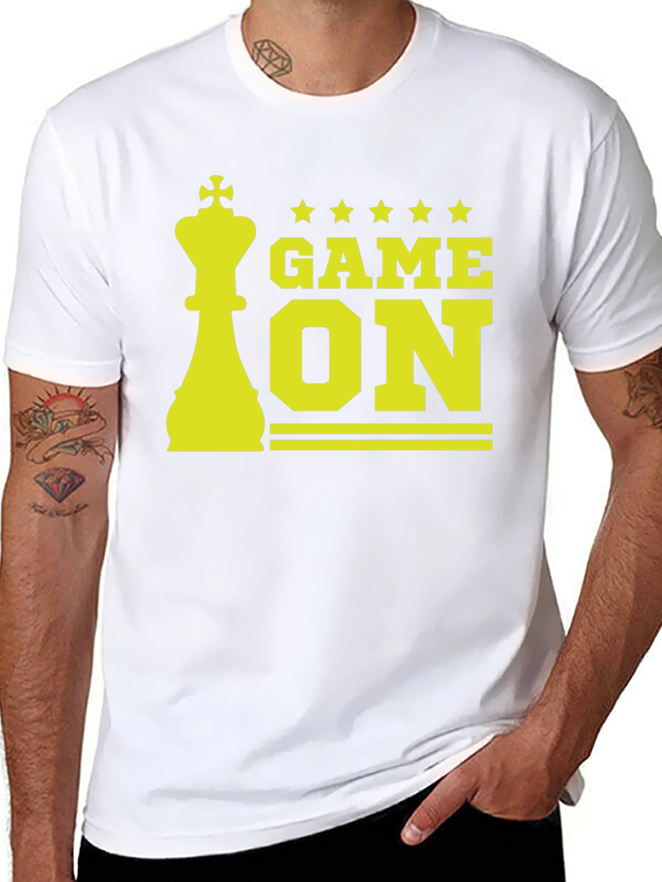 Game On Chess King Graphic Tee - Black