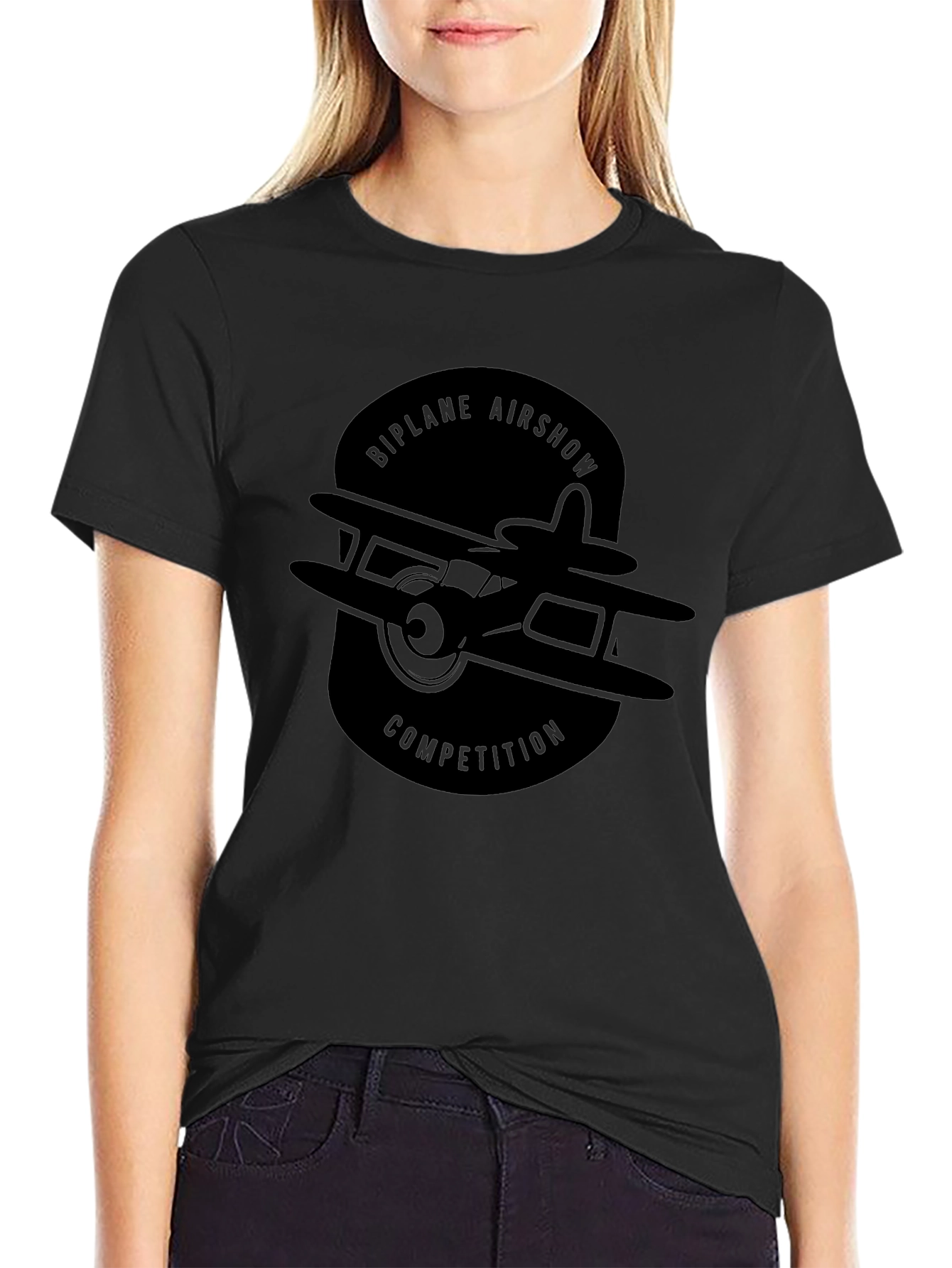 Biplane Airshow Competition Graphic T-Shirt