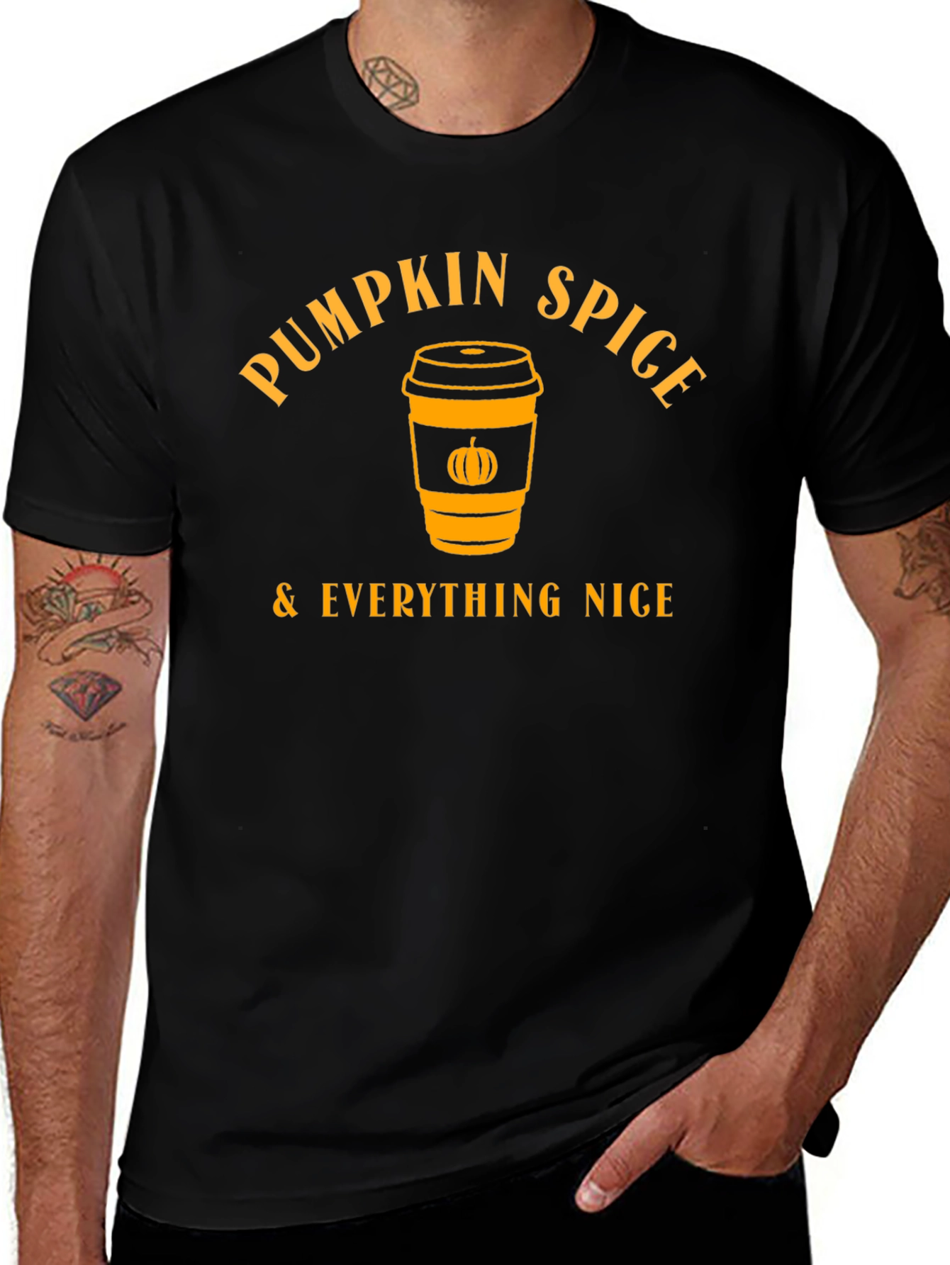 Pumpkin Spice & Everything Nice Black T-Shirt