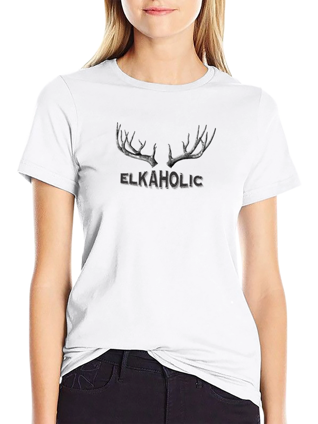 Elkaholic Graphic T-Shirt - Black
