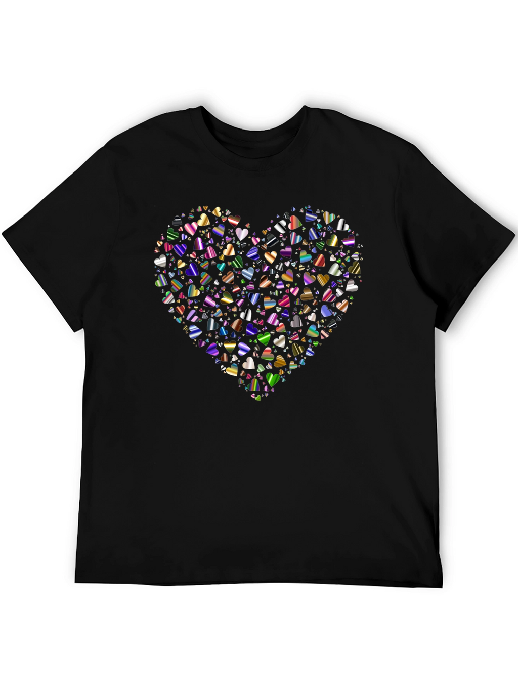 Heart of Hearts Black Graphic T-Shirt