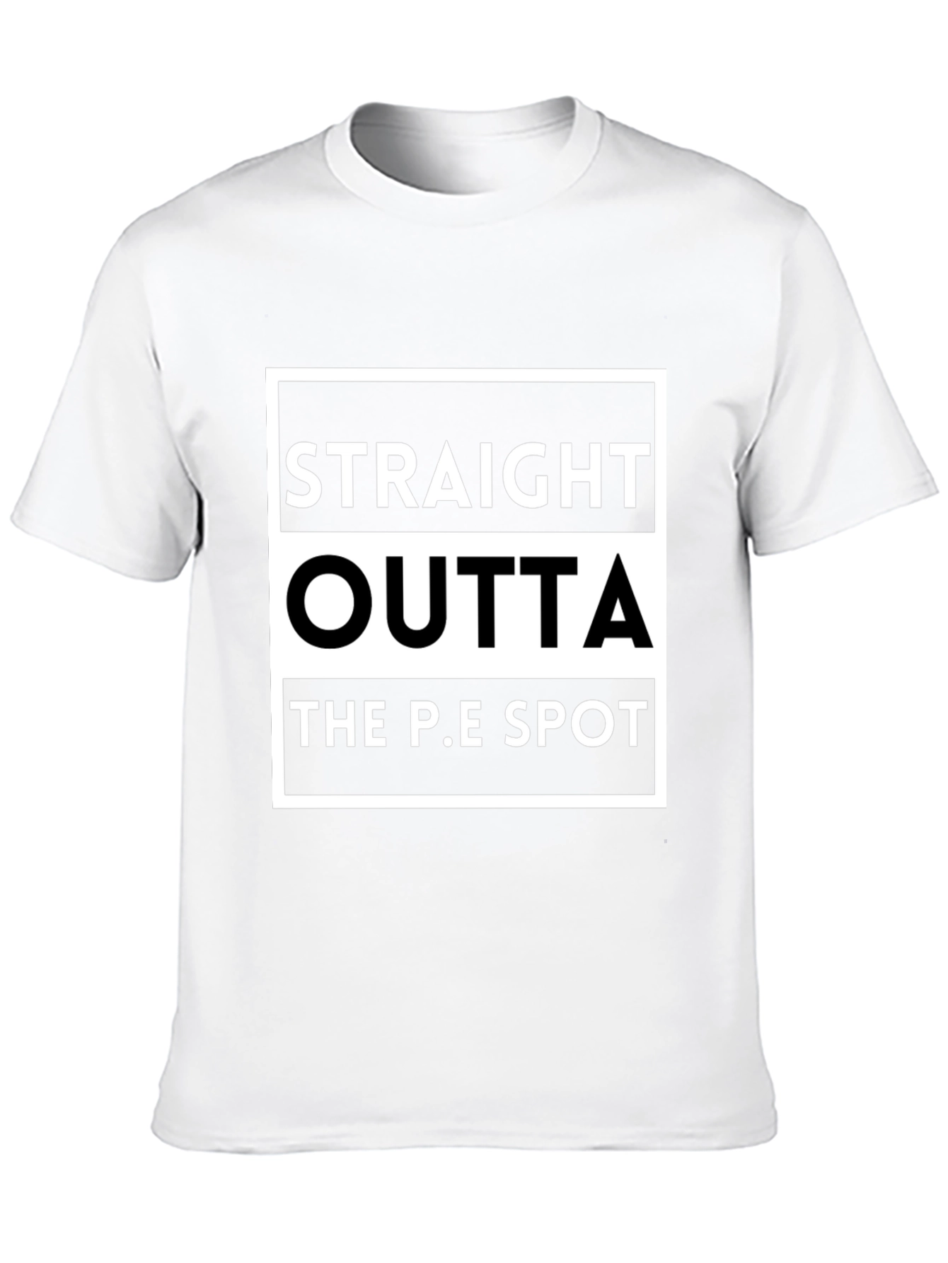 Straight Outta The P.E Spot Black T-Shirt