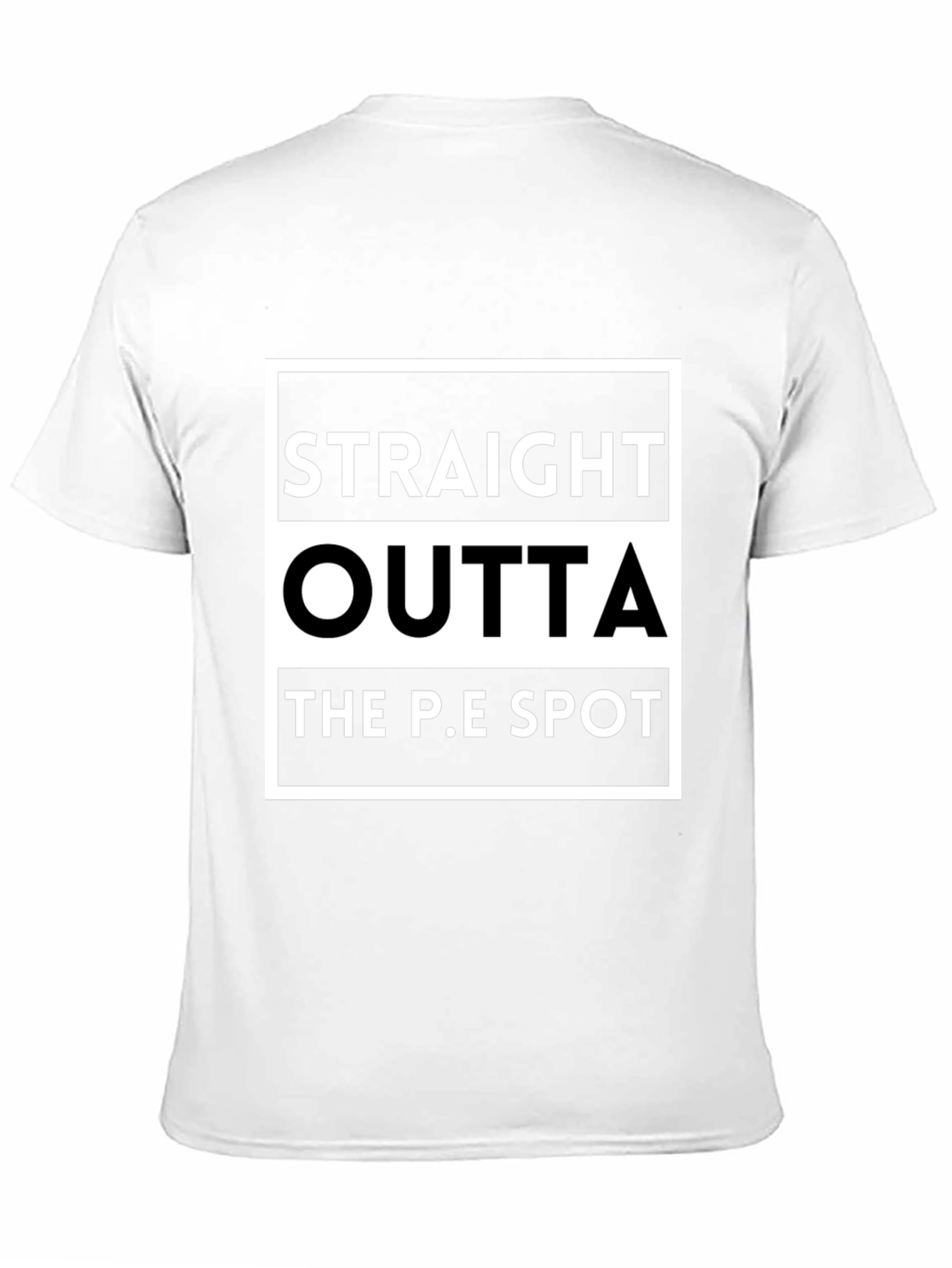 Straight Outta The P.E Spot Black T-Shirt
