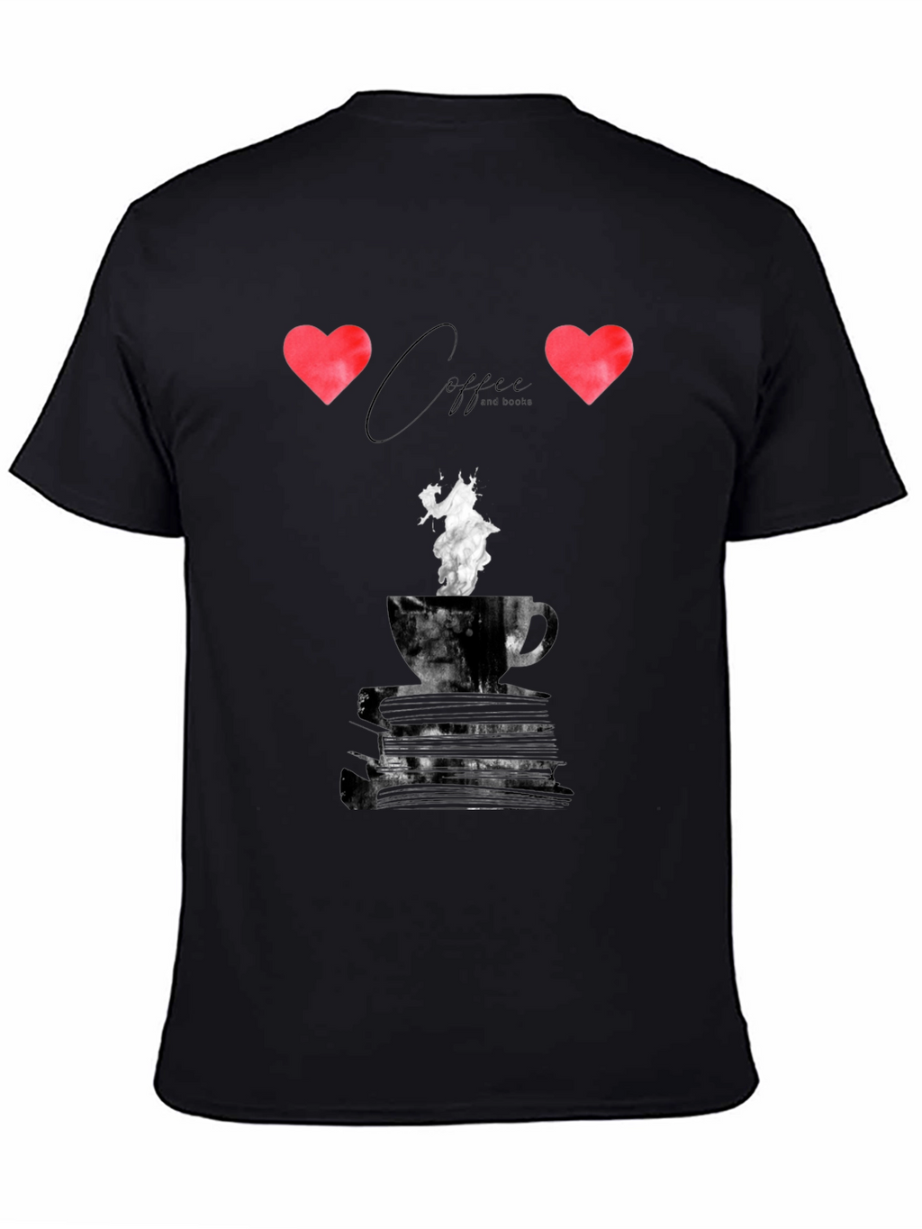 Coffee and Books Graphic Tee - Unisex Black T-Shirt