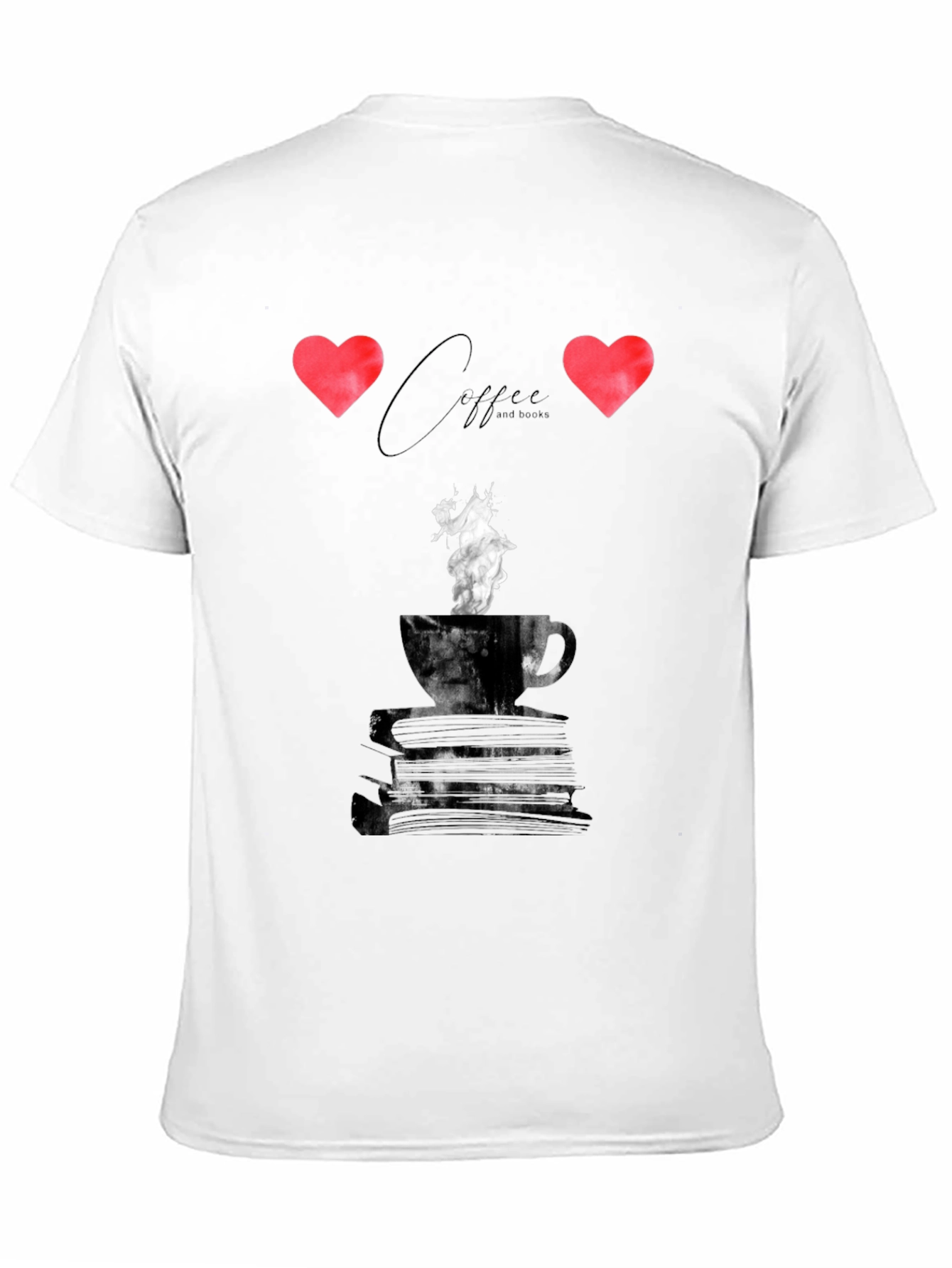 Coffee and Books Graphic Tee - Unisex Black T-Shirt