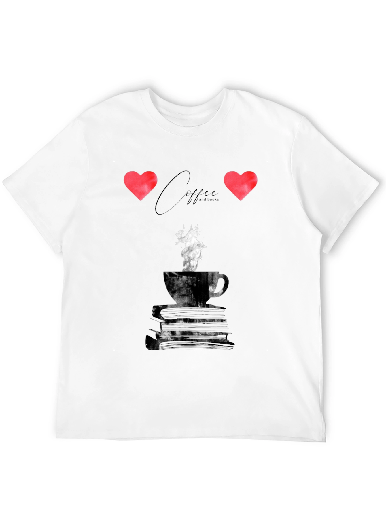 Coffee and Books Graphic Tee - Unisex Black T-Shirt