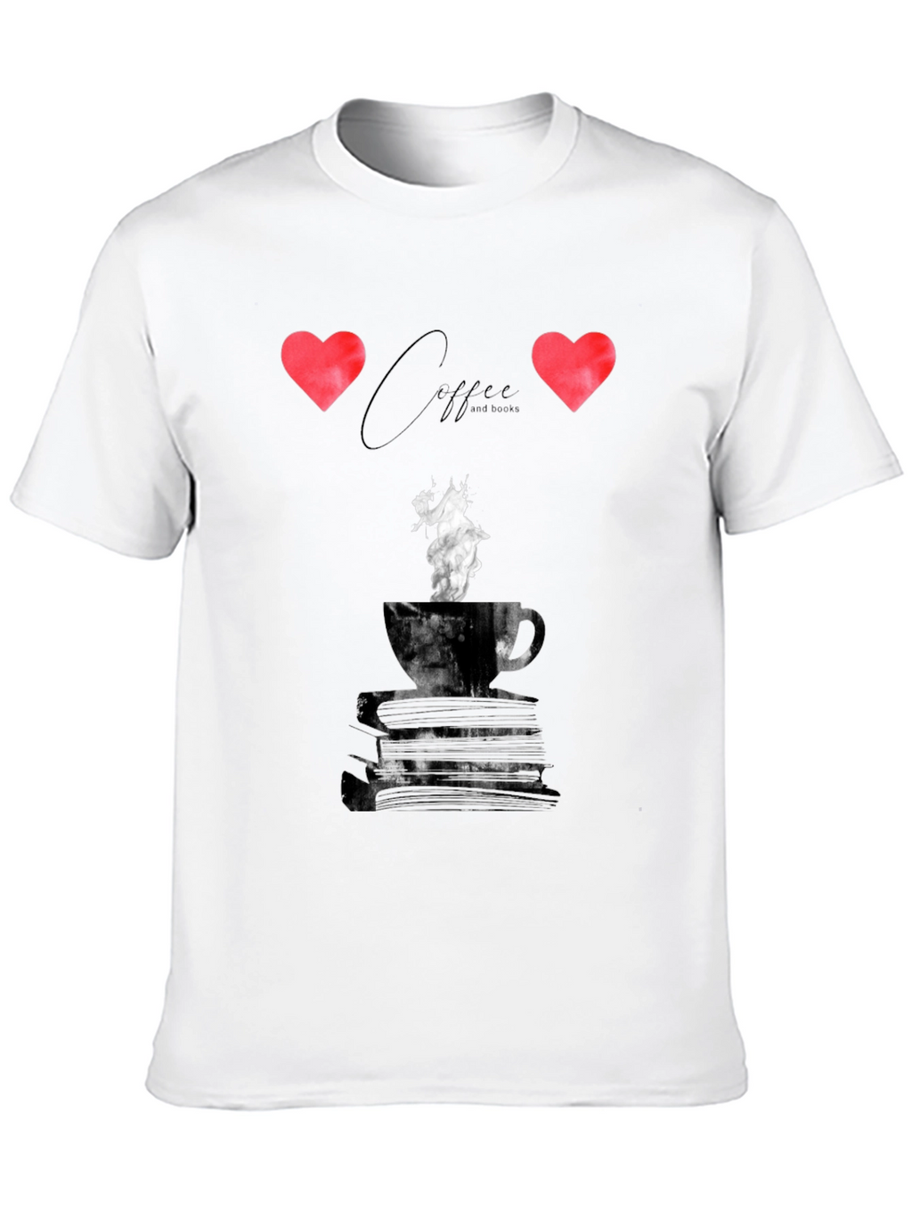 Coffee and Books Graphic Tee - Unisex Black T-Shirt