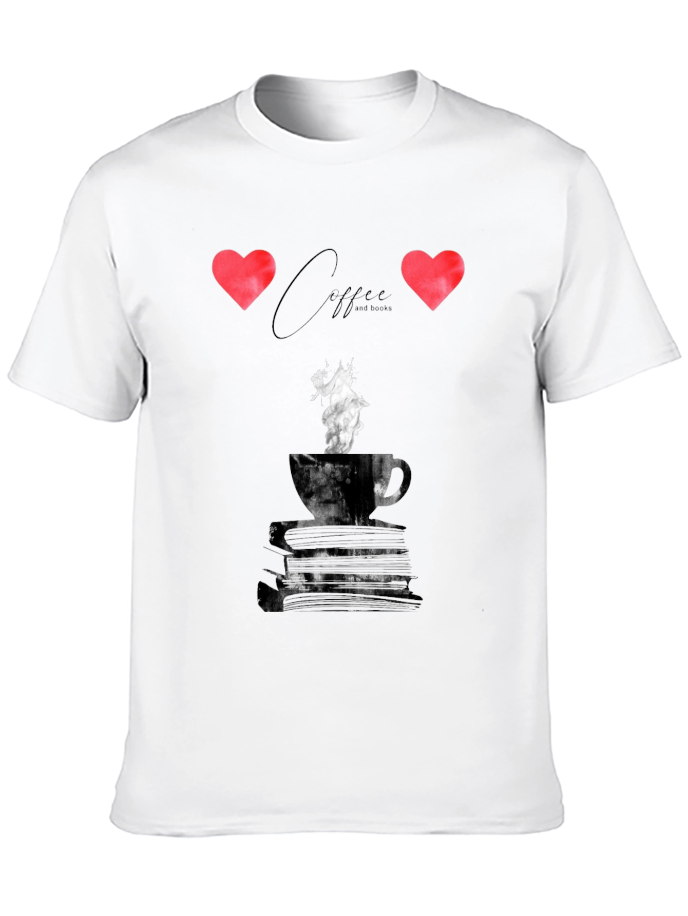 Coffee and Books Graphic Tee - Unisex Black T-Shirt