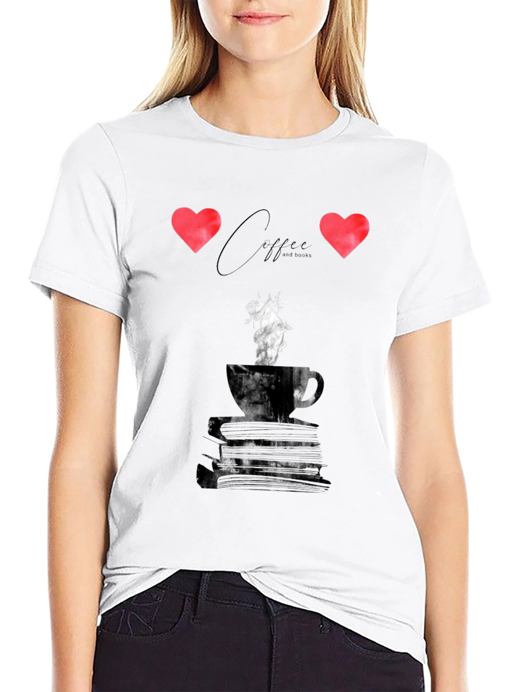 Coffee and Books Graphic Tee - Unisex Black T-Shirt