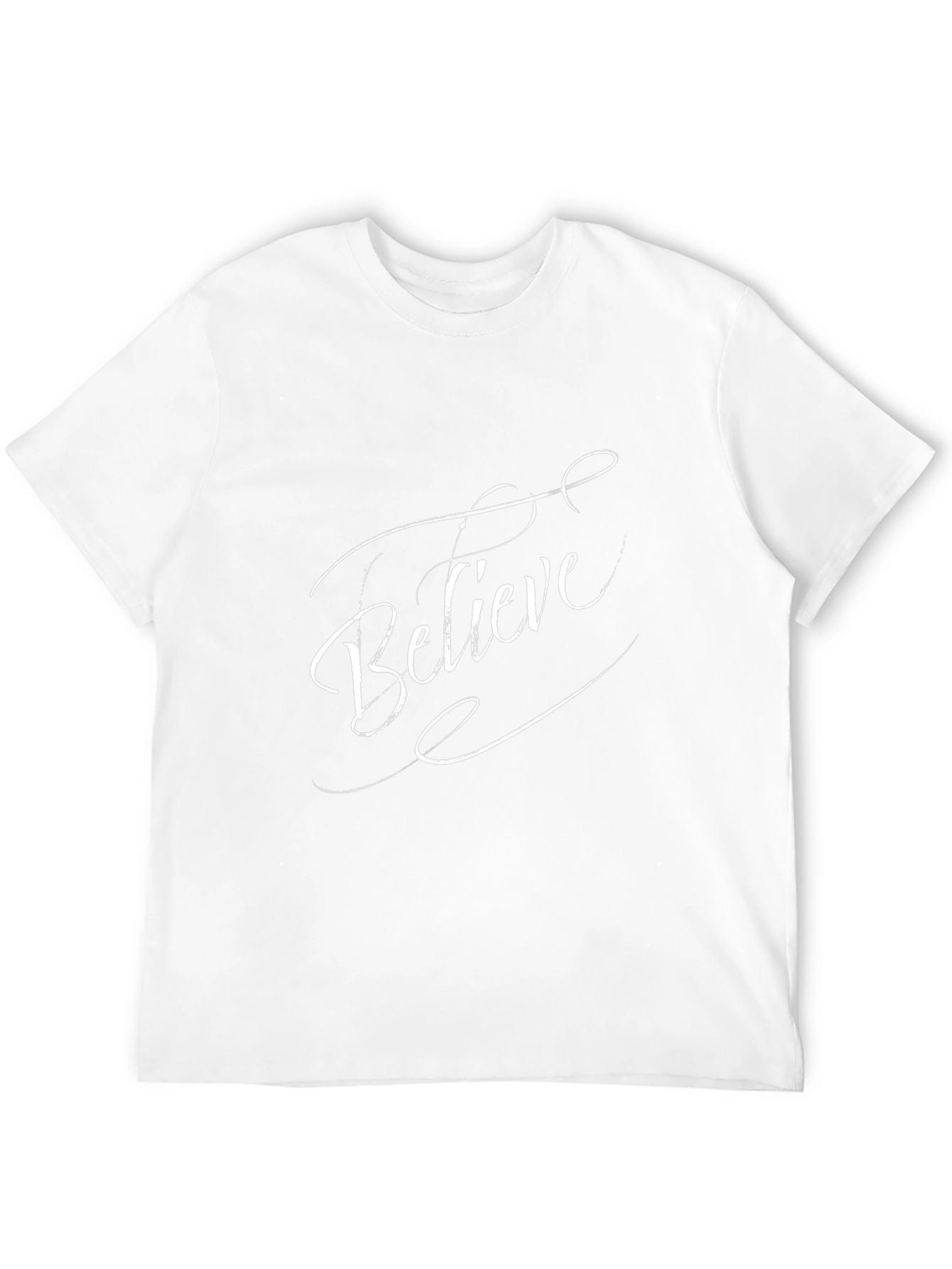 Believe Graphic Tee - Black Cotton Casual T-Shirt