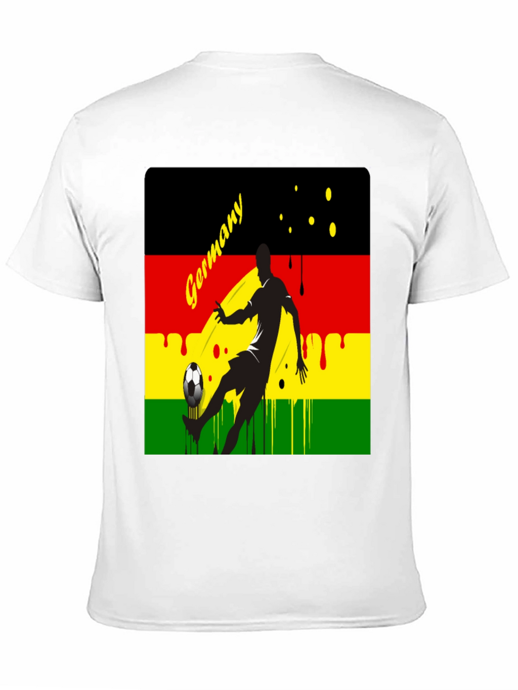 Germany Soccer Fan T-Shirt - Black Cotton Tee