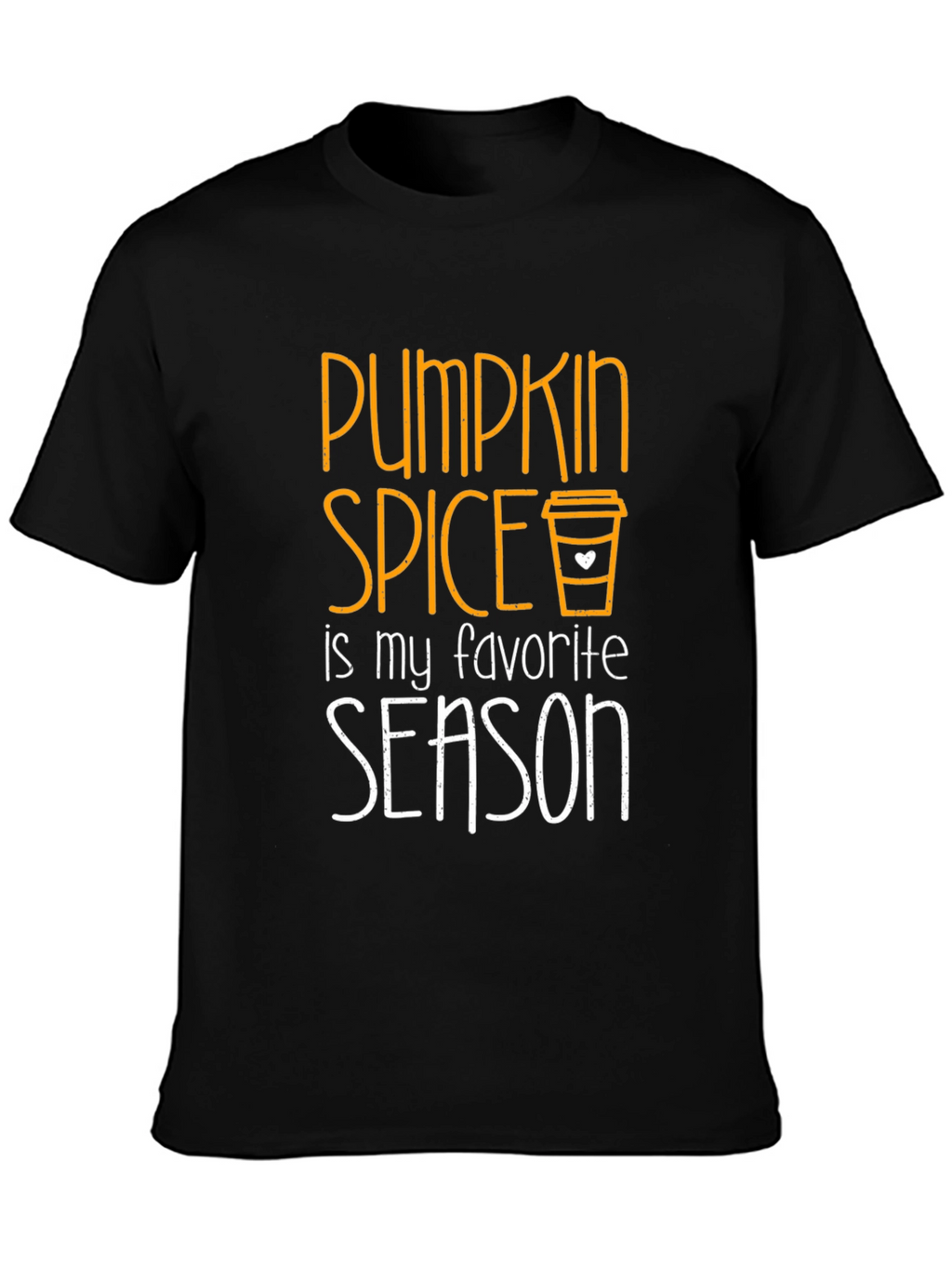 Pumpkin Spice Favorite Season Black T-Shirt