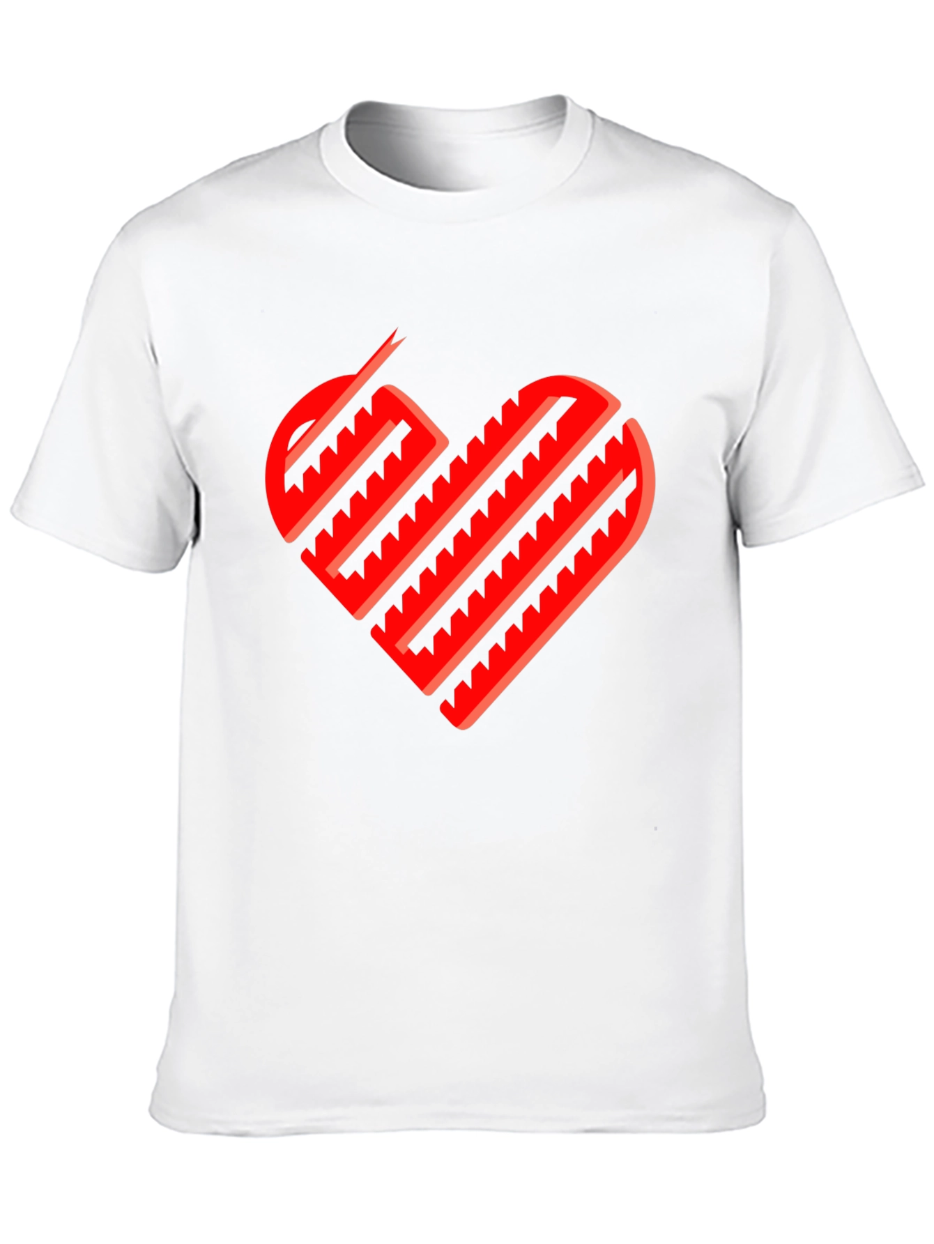 Heart Lines Black T-Shirt