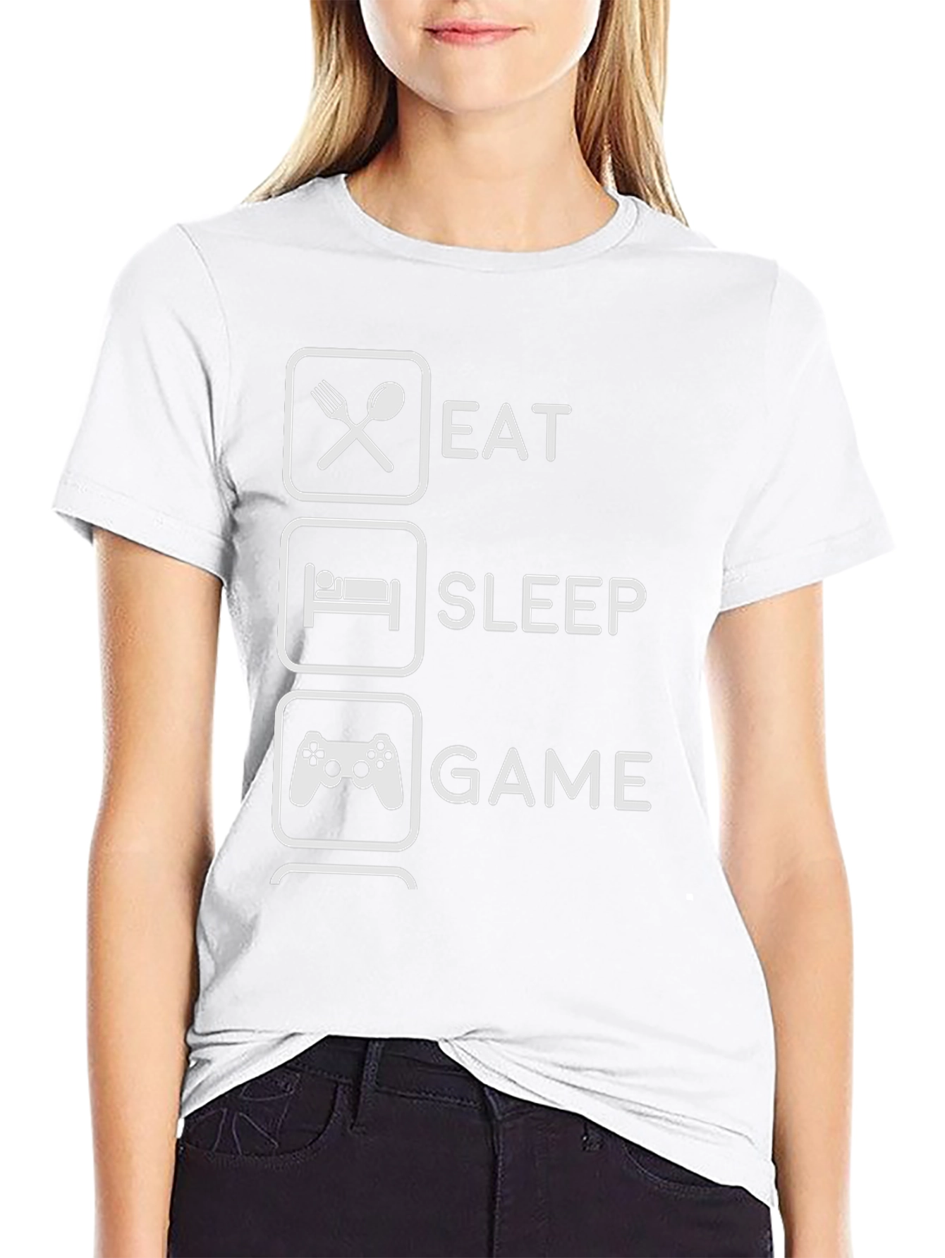 Eat Sleep Game Graphic Tee - Gamer T-Shirt