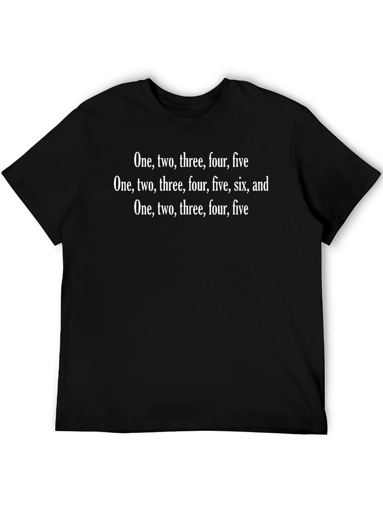 Counting Numbers Black T-Shirt