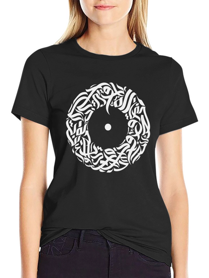 Abstract Arabic Calligraphy Black T-Shirt