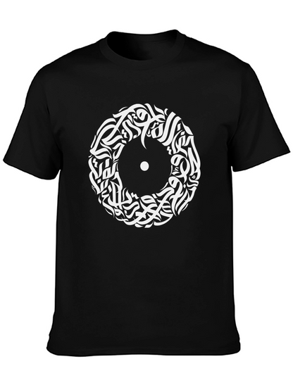 Abstract Arabic Calligraphy Black T-Shirt