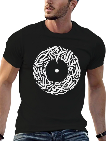 Abstract Arabic Calligraphy Black T-Shirt