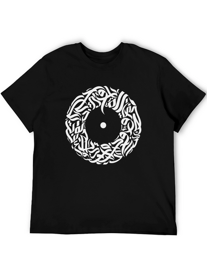 Abstract Arabic Calligraphy Black T-Shirt