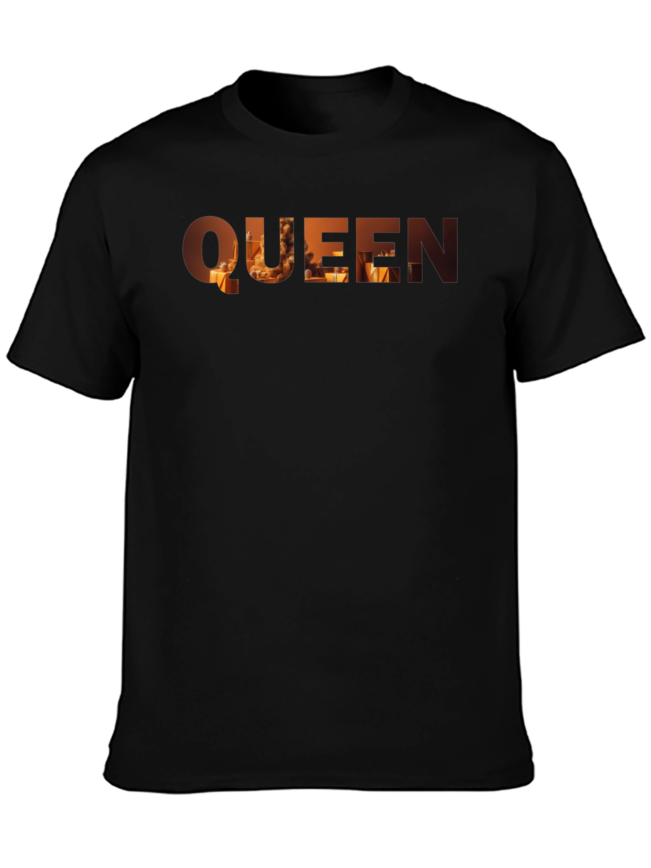 Queen Graphic Print Black T-Shirt